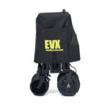 Front view of the EVX Wagon 4.0 Pro in its folded storage position, showing its compact appearance when folded.
